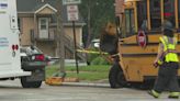 Two students sent to hospital after school bus and work van crash in Green Bay
