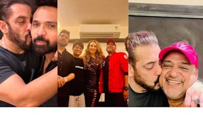 Salman Khan kisses Himesh Reshammiya, hugs Mika Singh as he celebrates rumored girlfriend Lulia Vantur's birthday