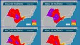 Defesa Civil aponta risco alto de incêndios para o estado de SP
