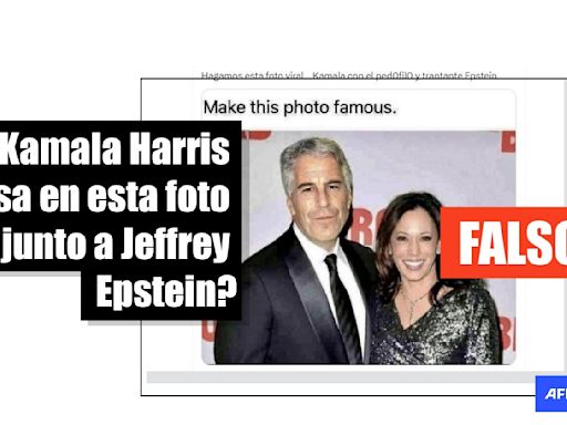 Imagen de la vicepresidenta de Estados Unidos junto a Jeffrey Epstein es un montaje