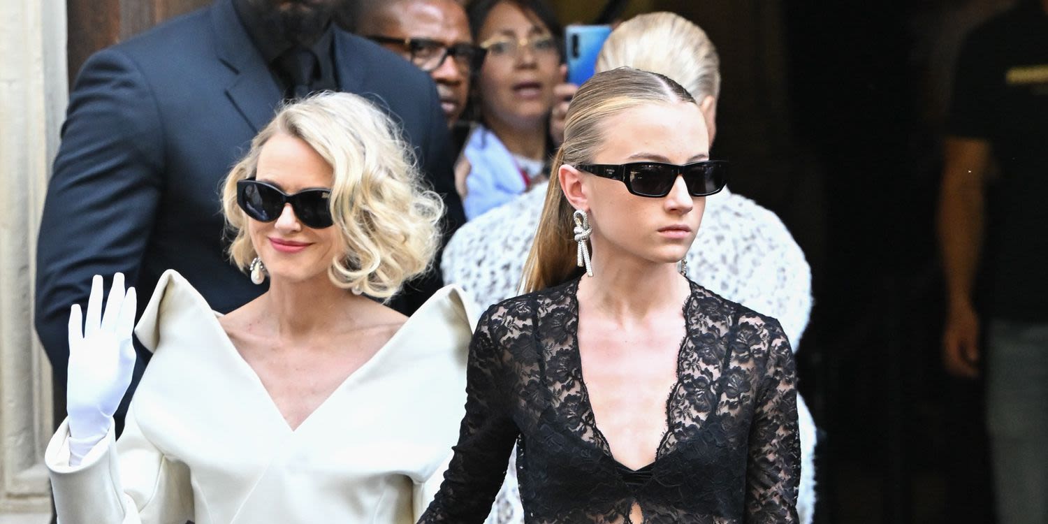 Naomi Watts and Her Youngest Child Kai Coordinated in Black-and-White Looks at Paris Fashion Week