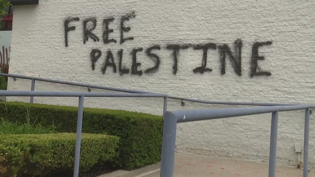 Southfield law firm vandalized with ‘Free Palestine' and ‘divest now’