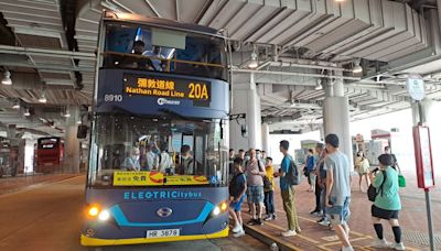 城巴氫能電能巴士同行20A線一天 巴士迷一早候車遊免費車河