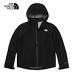 【The North Face 官方旗艦】北面女款黑色防水透氣防潑水可打包連帽衝鋒衣｜8AP2JK3