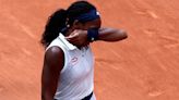 Las lágrimas de la número 3 del mundo Coco Gauff en plena semifinal de Roland Garros