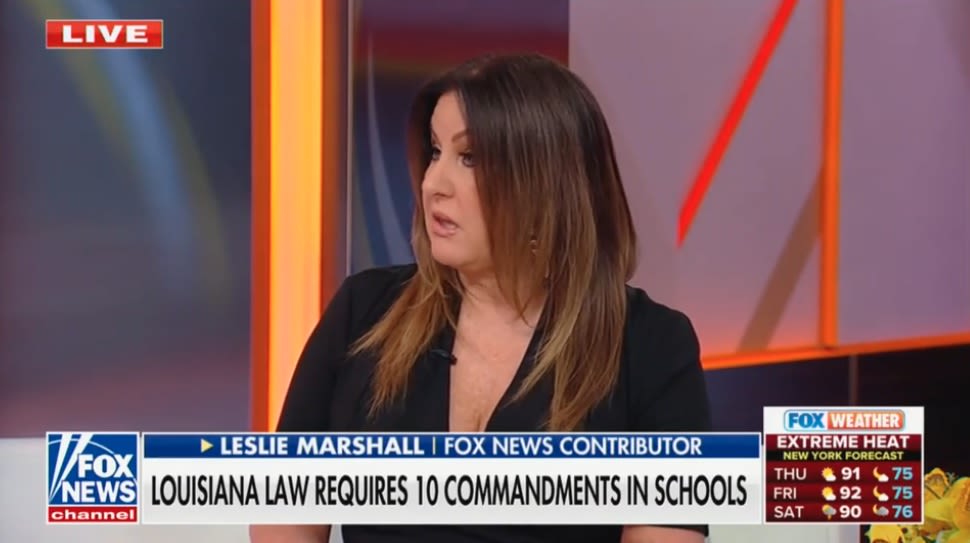 ‘Louisiana’s 49th in Education’: Liberal Fox News Contributor Gives Brutal Response to State’s New Ten Commandments Law