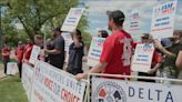 Delta ramp, cargo agents rally as part of nationwide union organizing drive