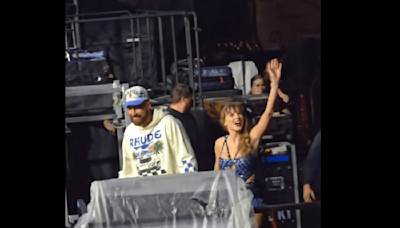 Travis Kelce plants sweet kiss on Taylor Swift at Amsterdam ‘Eras Tour’ stop
