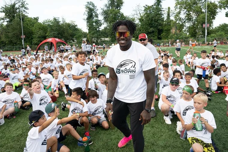 Eagles’ A.J. Brown hosts a youth football camp in South Jersey to ‘give back to the community’