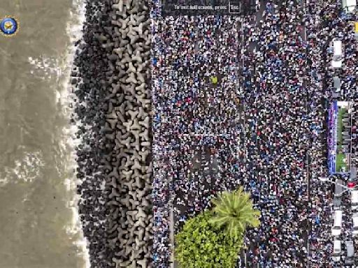 Traffic chaos in South Mumbai as fans flood Marine Drive for cricket team's victory parade