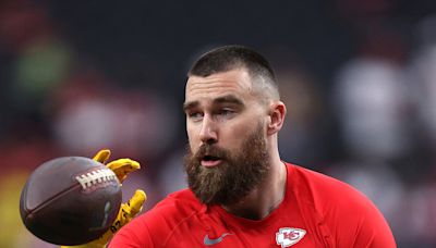 Travis Kelce Brushes His Mustache as He Arrives to Kansas City Chiefs Training Camp
