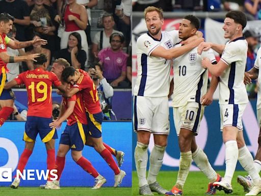 Euro 2024 final: England v Spain in numbers