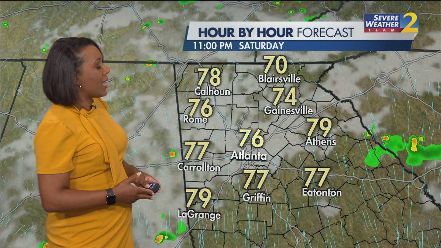 Saturday Weather: Scattered storms expected in parts of the Atlanta metro