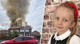 A 6-year-old girl rushes into her burning house to save her family