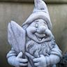 Heavy and durable gnomes made from concrete. Usually painted with bright and vivid colors. Great for outdoor display and garden decoration.