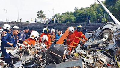 大馬海軍2直升機相撞 10人全罹難