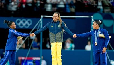 Simone Biles, Rebeca Andrade And Jordan Chiles Closed Out Gymnastics At The 2024 Olympics With The Ultimate Black Girl Excellence...