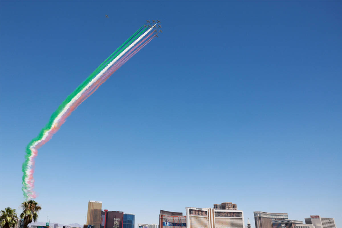 Italian Air Force makes grand appearance over the Strip