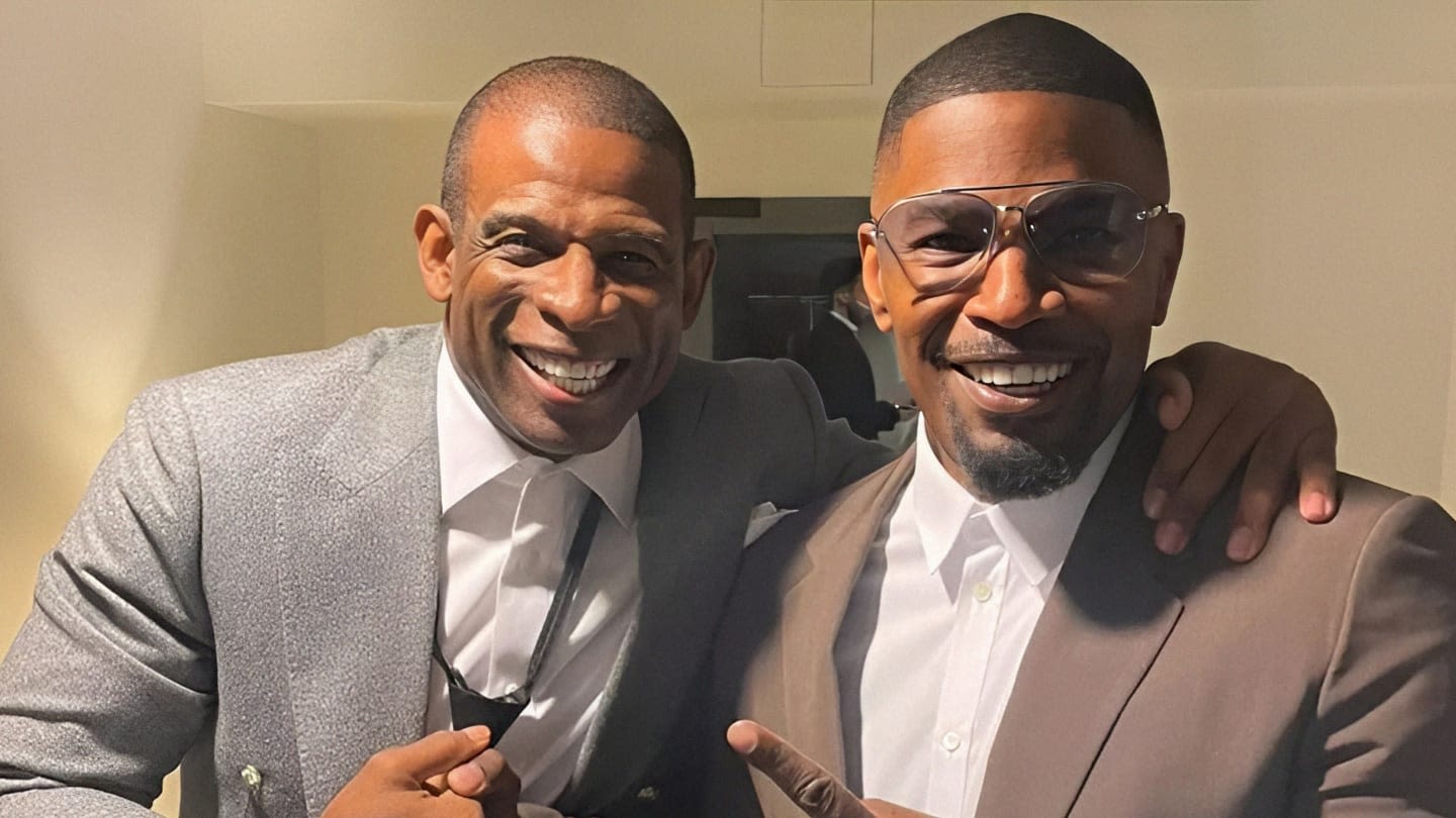 Deion Sanders reunites with Jamie Foxx after health scares