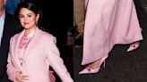 Selena Gomez Does Barbiecore in Pink Versace Bow Shoes