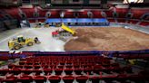 It takes 160 truckloads of 'Green Bay dirt' to get Resch Center ready for Monster Jam. Here's how they do it