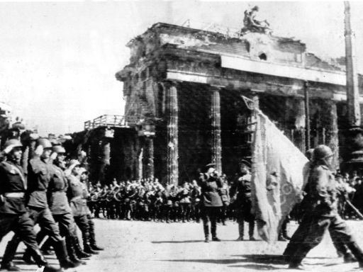Hackers did not project the Soviet Victory banner on Berlin’s Brandenburg Gate this week