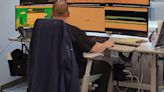 A nurse inside Houston Methodist Hospital’ s virtual intensive care unit monitors patients from afar.