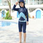Biki比基尼妮泳衣 超大鯊長袖泳衣兒童泳衣泳裝(S-XL)