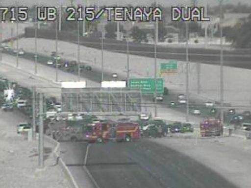 Fatal crash shuts down 215 in northwest Las Vegas