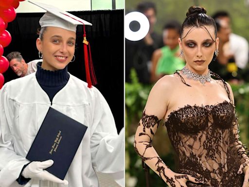 Emma Chamberlain Celebrates Her High School Graduation with Wholesome Cap and Gown Pics