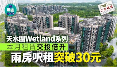 天水圍Wetland系列本月租賃交投倍升 兩房呎租突破30元｜二手樓租賃