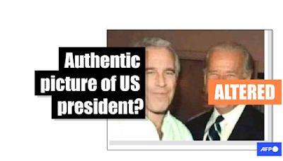 Photo of Joe Biden with Jeffrey Epstein is doctored