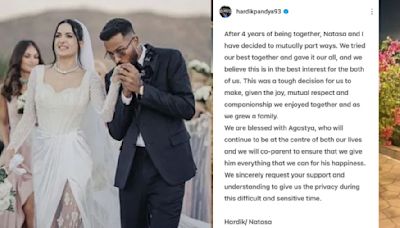 Hardik Pandya And Natasa Stankovic Announce Separation After Four Years Together