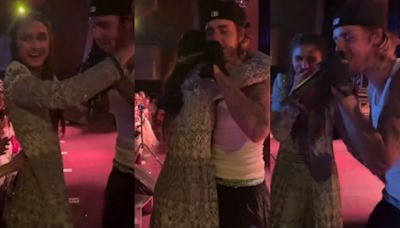 What a lucky girl: Justin Bieber’s desi fans feel jealous as he gives Javed Jaaferi’s daughter a hug at Ambani sangeet