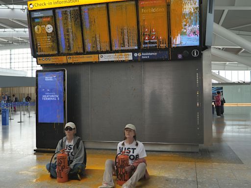 Two Just Stop Oil activists arrested at Heathrow Airport