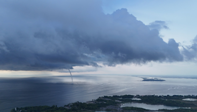 Waterspouts spotted over Lake Erie, Cedar Point