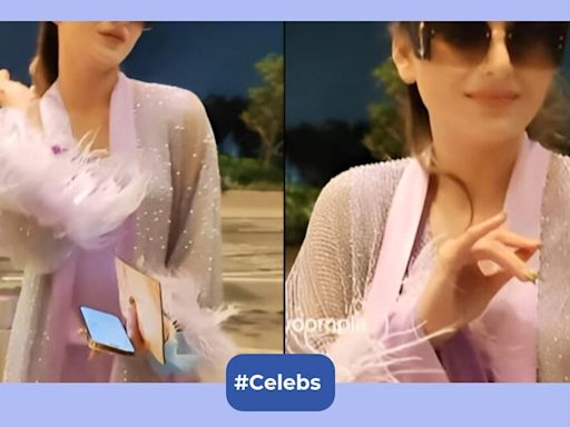 Urvashi Rautela's frilly purple outfit just took us back to Sridevi's funny style in Judaai