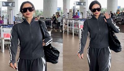 Malaika Arora’s comfortably chic airport look gets a luxe touch with high-end YSL bag