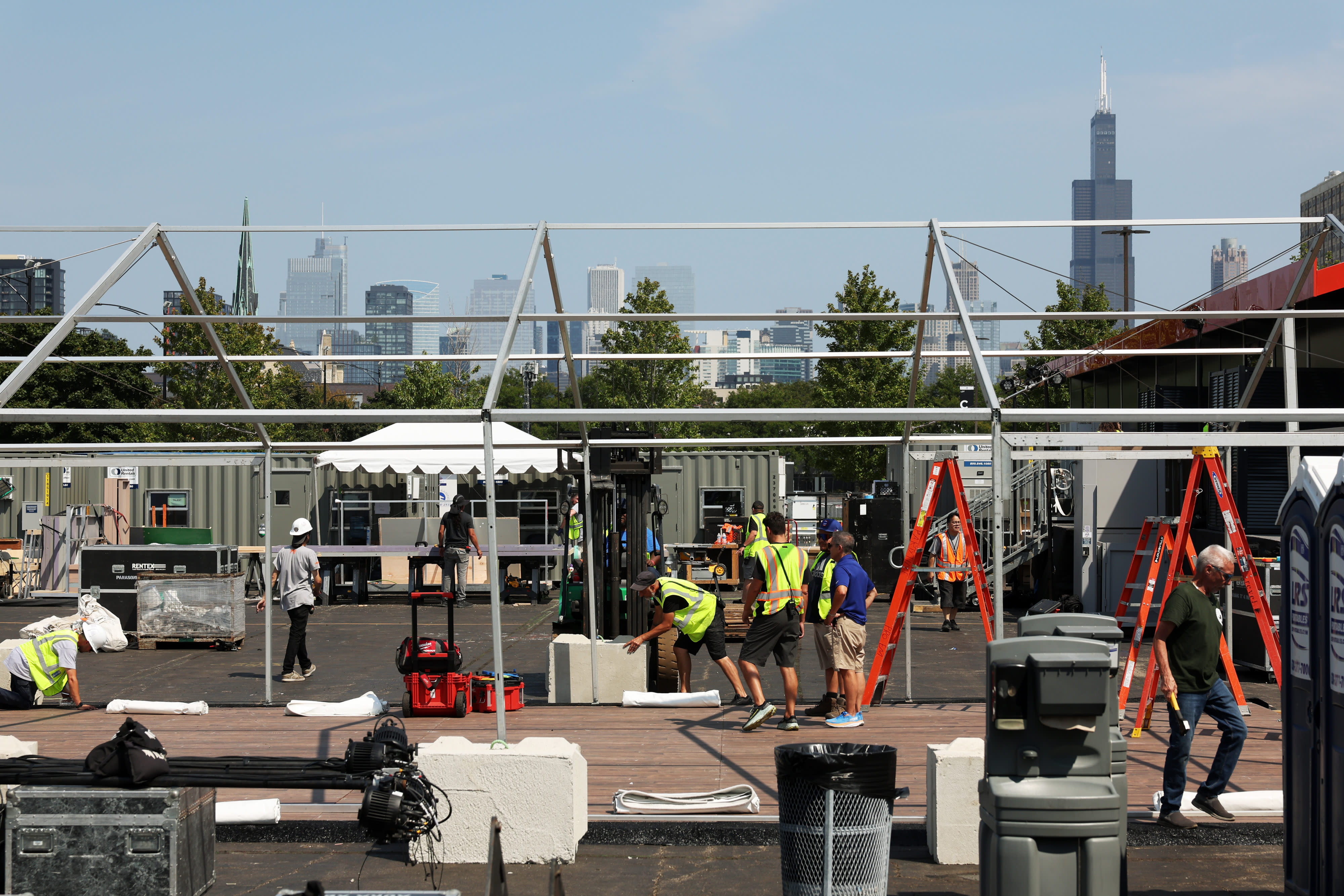 DNC protest groups cry foul after city denies permits for stage and sound system at rallies near United Center