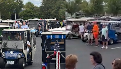 The Villages Golf Cart Rally Launches Kamala Harris' Presidential Campaign In Florida| WATCH