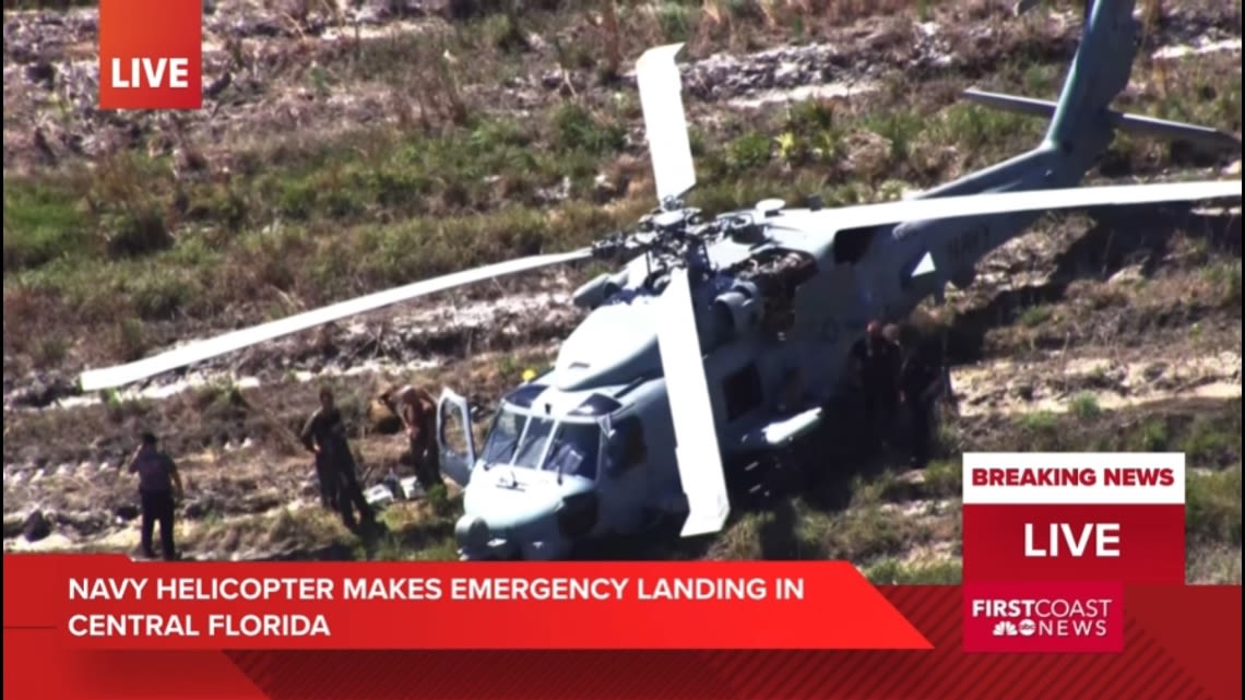Navy helicopter makes emergency landing in Central Florida