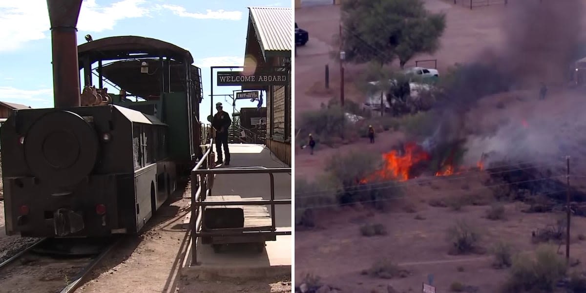 Goldfield Ghost Town in Apache Junction still standing following brush fire