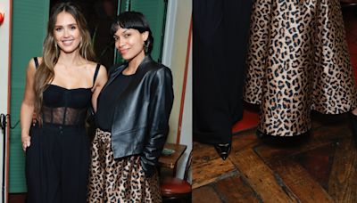 Jessica Alba and Rosario Dawson Coordinate in Chic Black Shoes for ‘Trigger Warning’ Afterparty