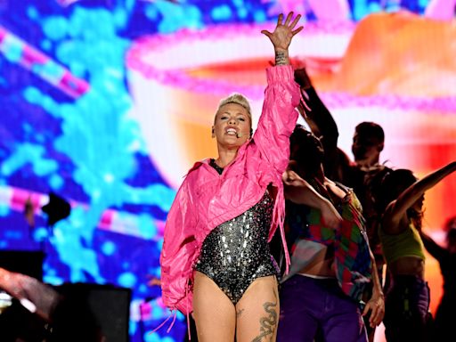 Pink resumes tour after health scare, tells fans 'We are going to shake our juicy booties'