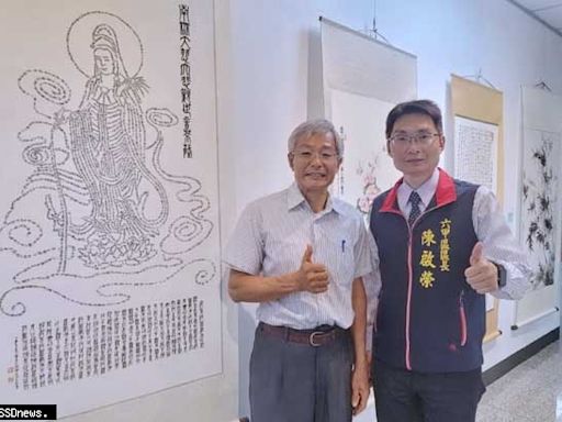 六甲區公所展出翰墨傳藝劉博文師生書畫聯展 藝術結合佛法淨化人心