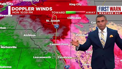 FIRST WARN WEATHER DAY: Tornado Warning issued for counties east of Kansas City