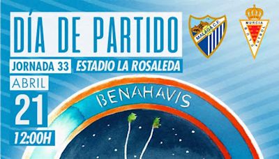 Horario y dónde ver el Málaga CF vs. Real Murcia: tv, directo, online, streaming