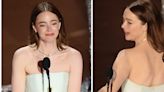 Emma Stone Deals With 'Broken' Gown Amid Emotional Oscar Acceptance Speech