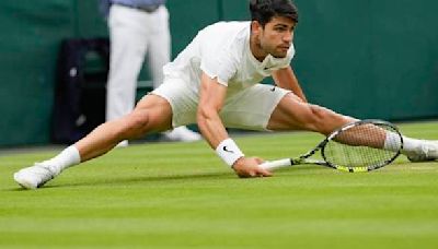 Carlos Alcaraz faces Daniil Medvedev, and Novak Djokovic plays Lorenzo Musetti in Wimbledon's semis