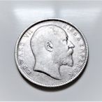 稀有 1905 年 英屬 印度 海峽殖民地 愛德華七世 1 盧比 Rupee 原光 美品 大型 古 銀幣 錢幣